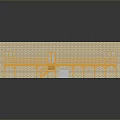 Yellow Brick Sports Facility Model Featuring Basketball Hoops Bleachers And Staircase