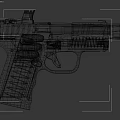 Modern Tactical Pistol With Black Metal Construction And Ergonomic Grip Design