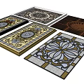 Various Decorative Ceiling Designs With Intricate Patterns And Ornate Styles 3d model