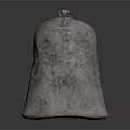 Gray Fabric Storage Bag With Metal Clasp For Home Organizing