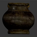 Vintage Brown Clay Jar With Aged Texture And Rustic Ceramic Finish 3d model
