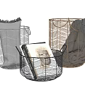 Stylish Metal Storage Baskets Ideal for Organizing Blankets and Books at Home