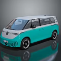 Turquoise and White Volkswagen Van with Modern Exterior Design and Alloy Wheels