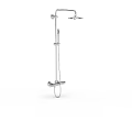 Modern Chrome Shower System With Adjustable Handheld Head And Sleek Design 3d model