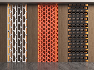 Stereo wall background wall model