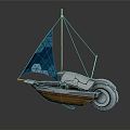 Modern Boat Sci-Fi Boat 3d model