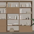 Nordic Bookcase Bookshelf 3d model