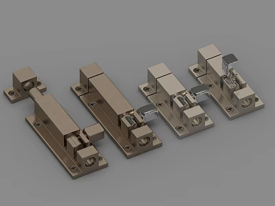 Metal Hardware Parts With Various Structures For Furniture And Machinery 3d model