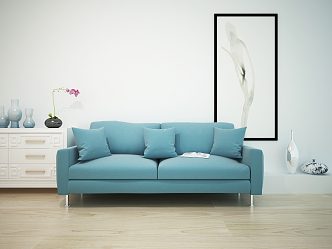 modern double sofa 3d model