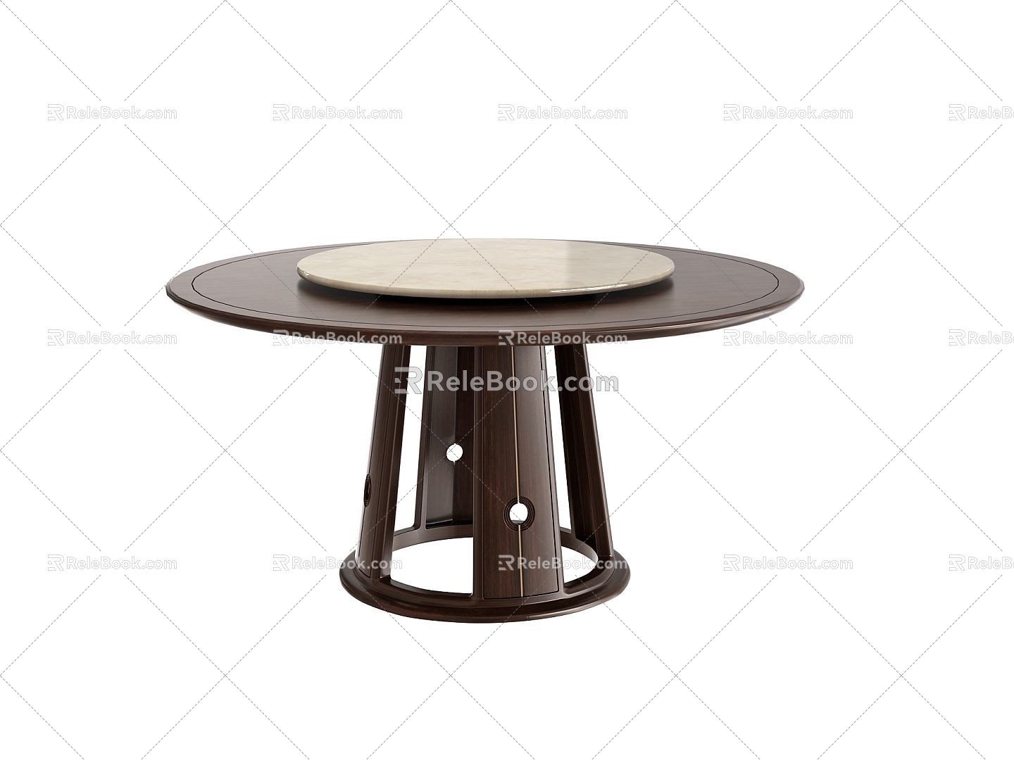 New Chinese Round Dining Table 3d model