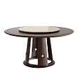 New Chinese Round Dining Table 3d model