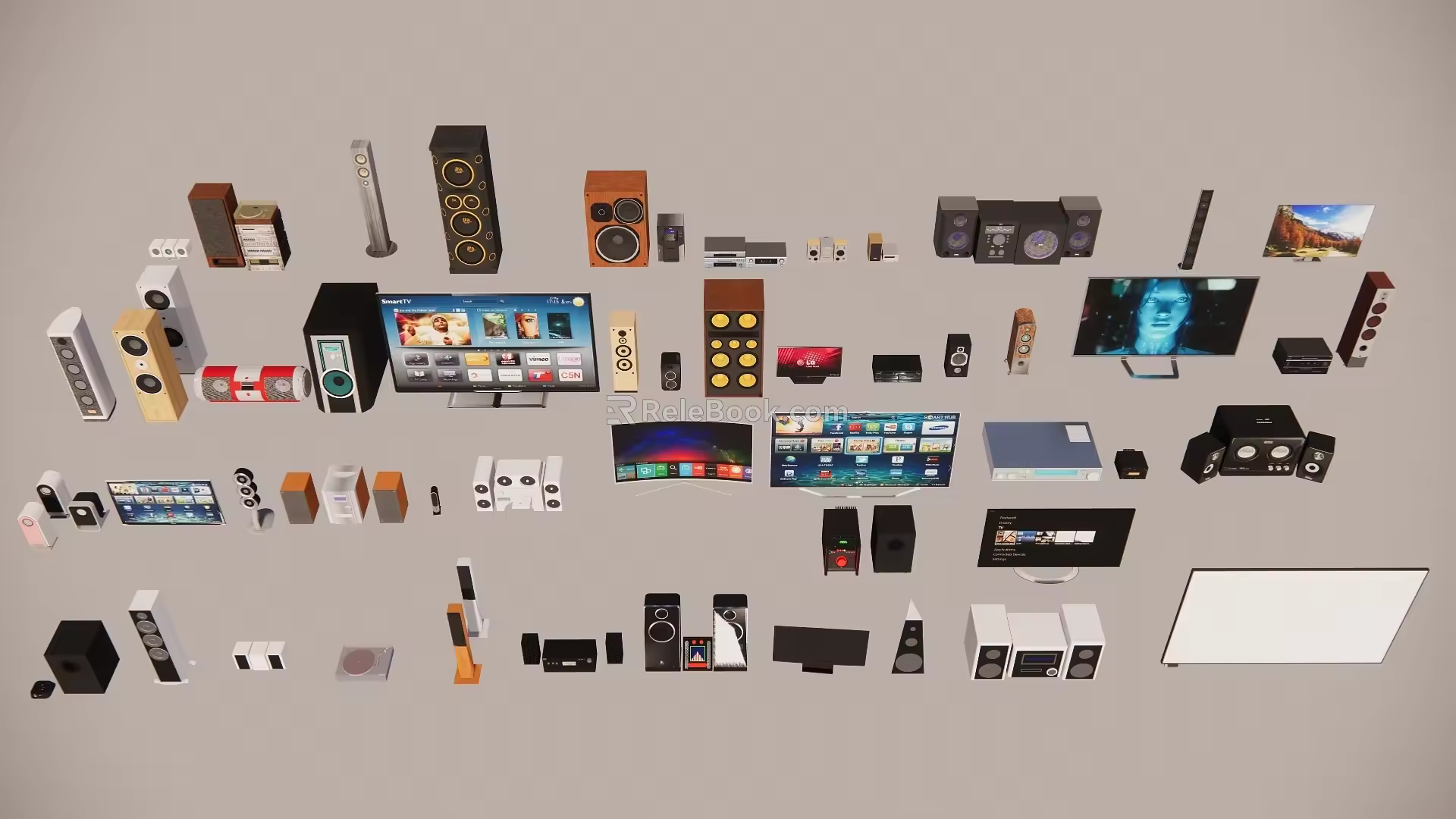 Music sound system props 3d model