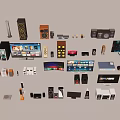Music sound system props 3d model