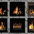 Modern Fireplace Fireplace Fire Fire Pile Combination 3d model