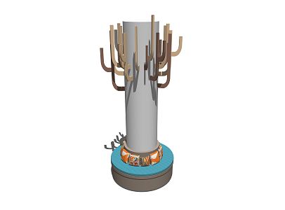 Modern Column 3d model