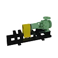 Industrial Pump Equipment With Green Body Yellow Component And Black Base