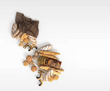 Bread 3d model