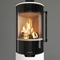 Fireplace Cady Fireplace Fire Minimalist Metal 3d model