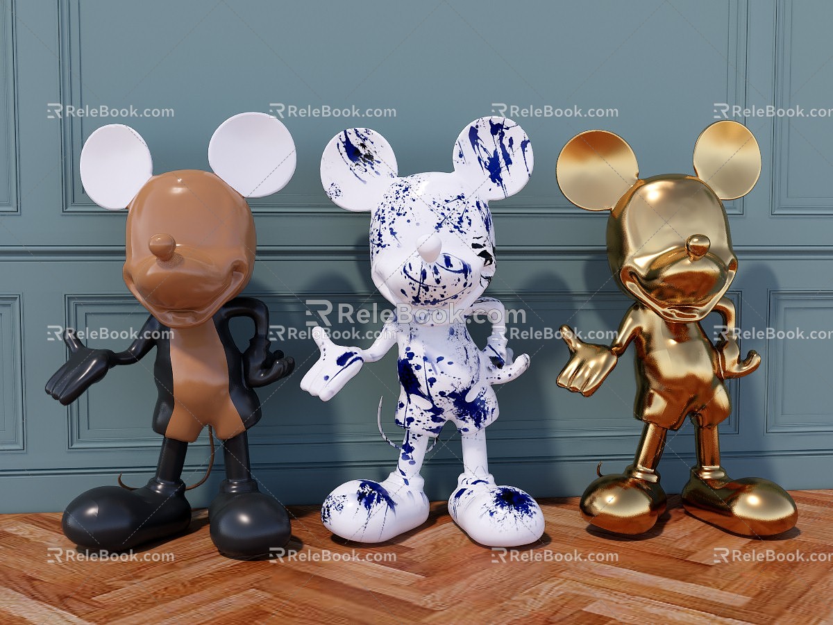 Modern ornaments Mickey doll 3d model