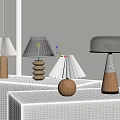 Quiet and Ancient Style Table Lamp 3d model