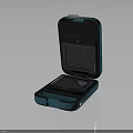 Turquoise Portable Electric Sandwich Maker With Open Design And Heating Grid Plates