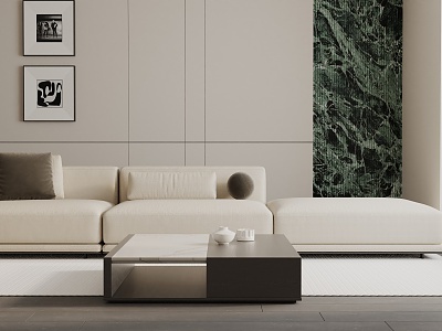 Modern three-seat sofa model