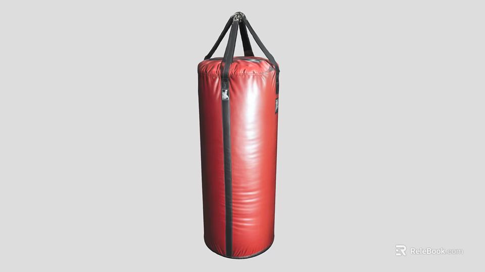 Red Punching Bag Sports Equipment For Boxing Training Home Gym Workout 3d model 