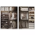 Modern Entryway Cabinet Sideboard With Hanging Garments Shoe Racks Drawers And Lighting