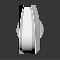 Modern White Vertical Household Appliance With Sleek Design And Blue Light Strip