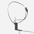Black Portable Walkie Talkie with Antenna Coiled Earphone Cord and Compact Design