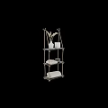 Rope Hanging Shelves With Vases Candles And Towels For Home Living
