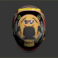Advanced Weapon Helmet With Colorful Graphics Mercedes PETRONAS EPSON Logos And Shine