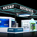 KSTAR Exhibition Booth Design With Modern Display Screen And Brand Logo Lighting