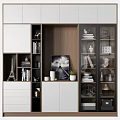 Modern bookcase 3d model