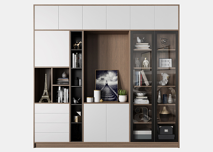 Modern bookcase 3d model