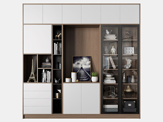 Modern bookcase 3d model