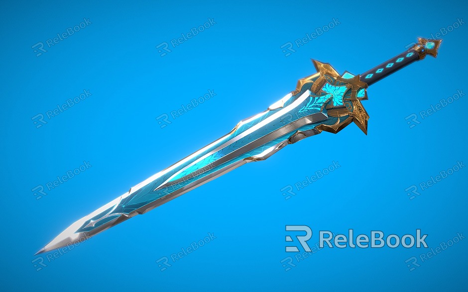 Long Sword Science Fiction Long Sword Sword Magic Weapon model