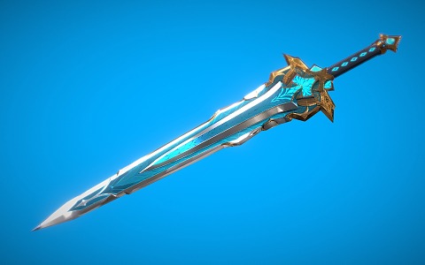 Long Sword Science Fiction Long Sword Magic Weapon 3d model