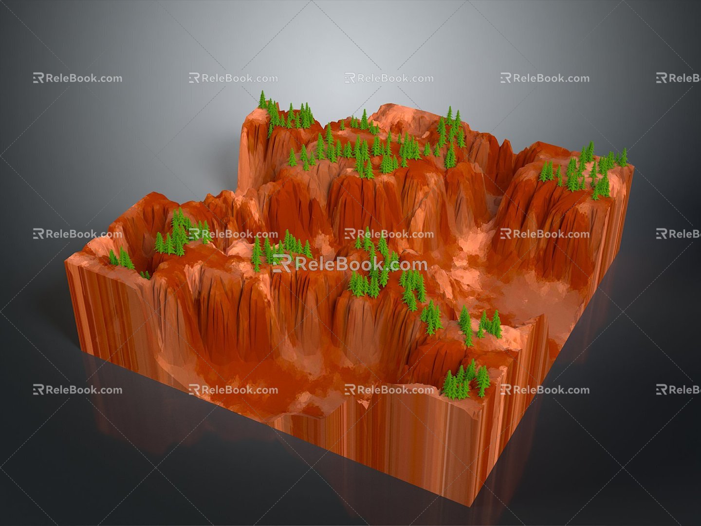 Geography, topography, mountain shape, ridge, ridge, valley, mountain range, canyon, geomorphology, mountain peak, mountain body 3d model