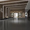 modern library 3d model