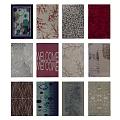 Square Rugs With Various Patterns Different Colors And Decorative Designs For Home