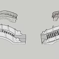 Various Stone Arch Bridge Architectural Models With Intricate Railings And Curved Structures 3d model