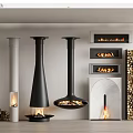 Modern Interior Fireplace Designs With Various Styles Hanging Free Standing Marble And Stacked Wood Logs
