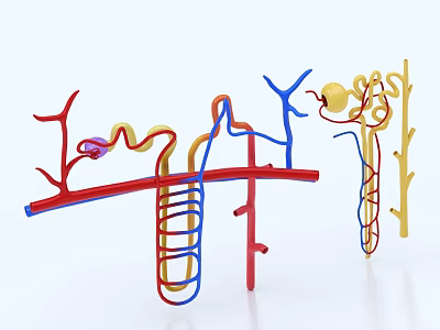 Abdominal Organs 3D Anatomical Model With Blood Vessels And Intestinal Structures 3d model