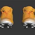 Modern Yellow High Top Soccer Shoes With White Cleats And Black Accents