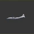 Large Modern Passenger Plane With White Body Blue Red Accents Four Engines And Wide Wings