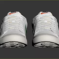 White Casual Sneakers With Green Nike Logo And Lace Up Design For Daily Wear