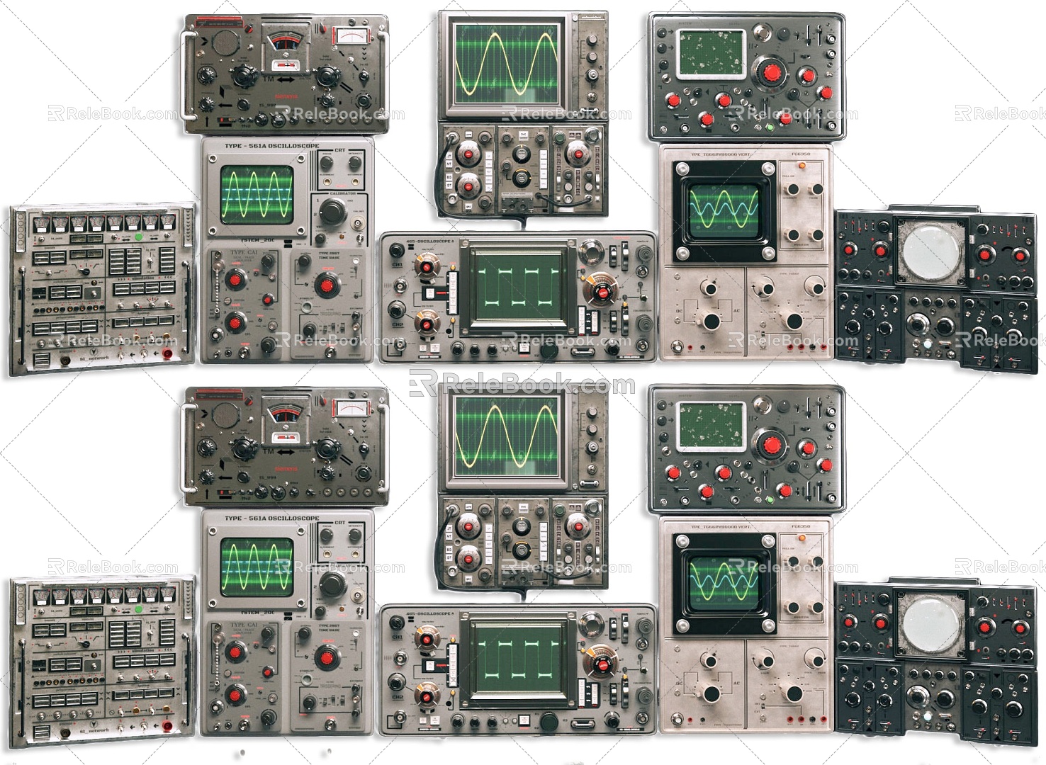 Modern mechanical instrument control panel machine control panel industrial equipment operation panel inspection instrument mechanical instrument panel 3d model