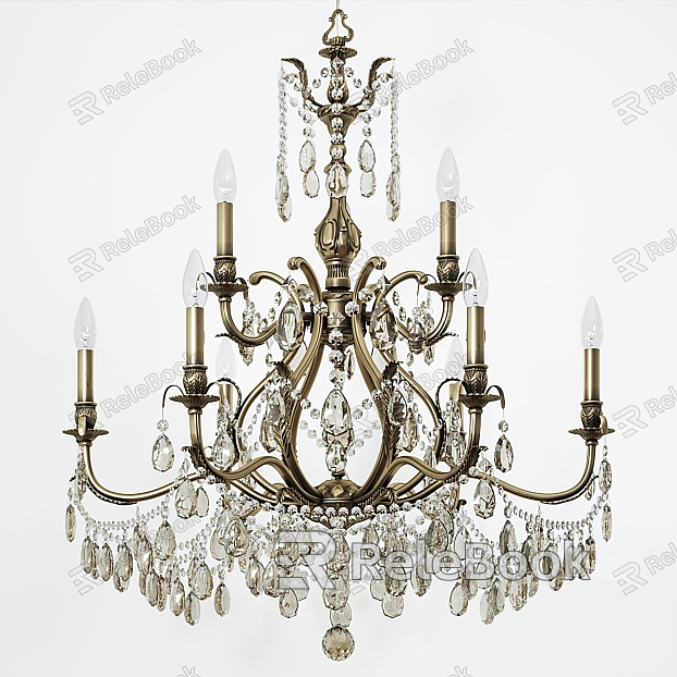 French Metal Crystal Chandelier Chandelier model