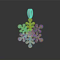Stylish Rose Gold Snowflake Pendant with Intricate Design for Fashion Accessories